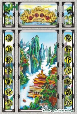 Tranh gạch 3d cửu huyền thất tổ - SMCB86