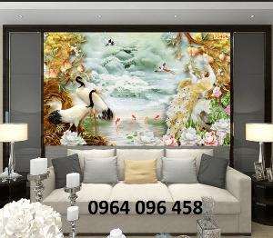 Mẫu tranh gạch 3d dán tường phòng khách mới nhất - SMCB8