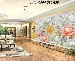 Mẫu tranh gạch 3d dán tường phòng khách mới nhất - SMCB8