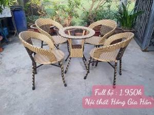 Bàn ghế cafe sân vườn Tp.HCM Hồng Gia Hân C1015