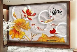 Tranh gạch 3d hoa sứ ngọc - 3077SMM