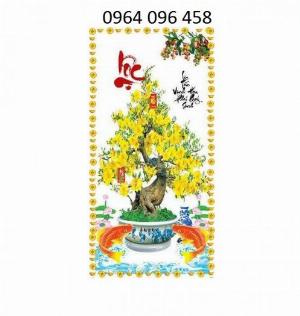 Tranh 3d hoa mai tranh gạch 3d hoa mai - SCCN95