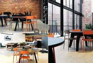 Ghế ăn nhựa xếp chồng được phong cách Italy hiện đại nhập khẩu ghế bàn ăn khu pantry văn phòng