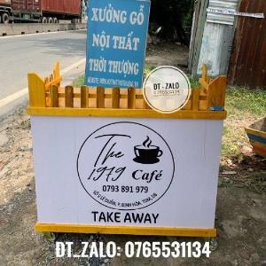 Xe Đẩy Cafe Take Away Bằng Gỗ Giá Rẻ Tại Bình Dương, HCM