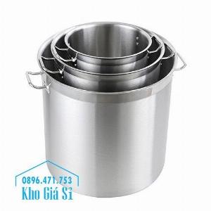 Cung cấp nồi inox 304 đáy dày, dung tích lớn để nấu bánh chưng, luộc bánh giò, hầm xương tại HCM