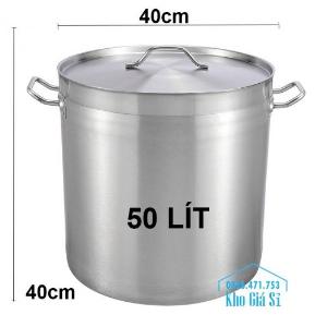 Chuyên bán nồi inox 304 dung tích lớn loại dày để hầm xương, luộc bánh, nấu nước lèo