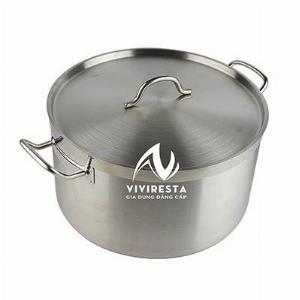 Nồi inox công nghiệp không nhiễm từ tính, nồi 3 đáy công nghiệp dung tích lớn giá rẻ nhất