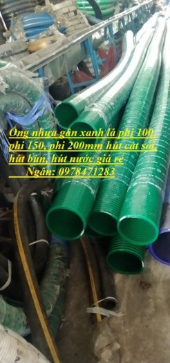 Ống gân nhựa xanh lá phi 150, phi 200, phi 220mm hút nước hút cát , dẫn bột dẫn cám , hút hạt nhựa giá rẻ chính hiệu.