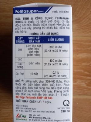 Thuốc trị lem lép hạt lúa , đốm nâu , rỉ sắt