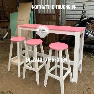 Bàn Ghế Trà Sữa Gỗ Đẹp