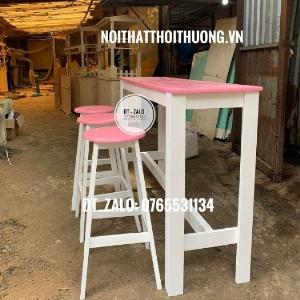 Bàn Ghế Trà Sữa Gỗ Đẹp