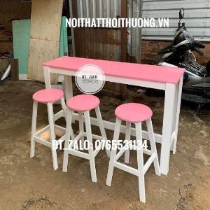 Bàn Ghế Trà Sữa Gỗ Đẹp