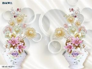 Tranh gạch 3d bình hoa - SCV222