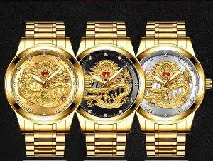 Đồng hồ nam mặt rồng 3D cực đẹp