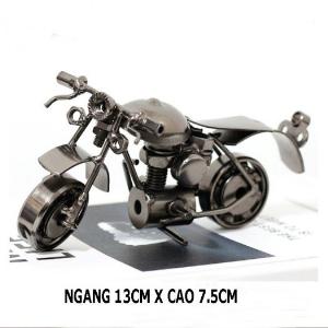 (Nhiều mẫu) Mô hình xe mô tô cổ điển giả đồng tinh tế