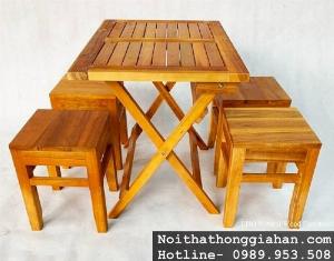 Bàn ghế gỗ giá rẻ Tp.HCM Hồng Gia Hân B1106