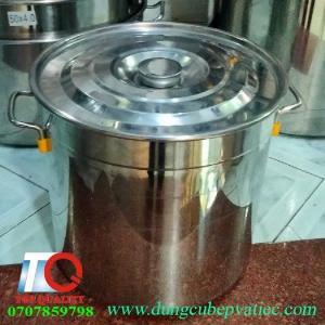 Thùng inox quai bưng 2 bên đựng gạo, ngũ cốc... lưu trữ, bảo quản lương thực, thực phẩm khô