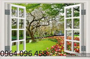 Tranh gạch 3d cửa sổ - GDXZ322