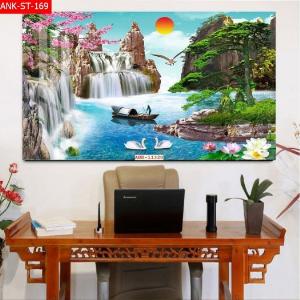 Tranh gạch 3d phong thủy mệnh thủy - BNNC533