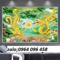 Tranh gạch 3d phong thủy rồng phượng - BBCX32