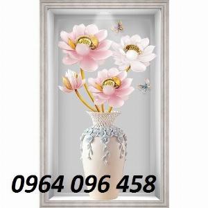 Tranh gạch men 3d bình hoa - DCVVV65