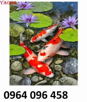 Tranh gạch 3d cá koi - 9888C