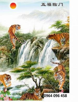 Tranh gạch 3d con hổ - gạch tranh 3d con hổ - GBNN85