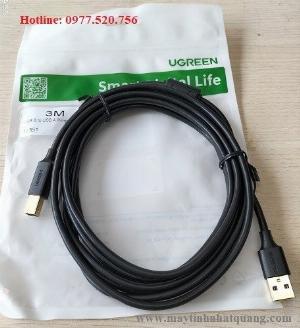 Cáp USB 2.0 máy in 5m Ugreen 10352 đầu cáp mạ vàng chính hãng