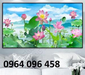 Tranh gạch 3d hoa sen - 7988CM