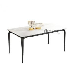 TN1229-14E | Bàn ăn mặt đá phiến ngồi 4 ghế chân sắt nhập khẩu