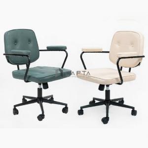 CE1012-P | Ghế làm việc nhỏ gọn bọc nệm simili giả vải chân xoay