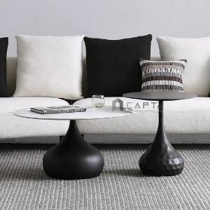 SL TS0952/45-75E | Bàn sofa đôi mặt đá tròn cao cấp
