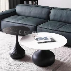 SL TS0952/45-75E | Bàn sofa đôi mặt đá tròn cao cấp
