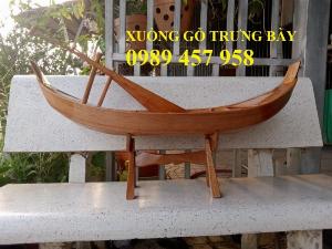 Thuyền gỗ phong thủy, Thuyền gỗ trang trí 8tấc, Mẫu xuồng gỗ