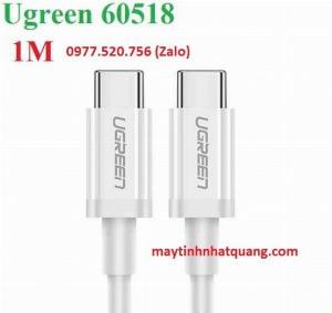 Cáp USB Type C to USB Type C kết nối sạc, truyền dữ liệu dài 1M Ugreen 60518