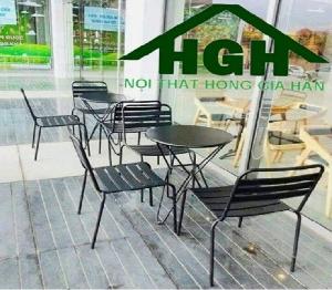 Bàn ghế sắt sơn tĩnh điện giá xưởng Tp.HCM Hồng Gia Hân B1112