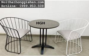 Bàn ghế sắt sơn tĩnh điện thanh lý giá tốt Tp.HCM Hồng Gia Hân B1113