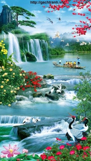 Tranh gạch 3d trang trí mộ - QMMN84