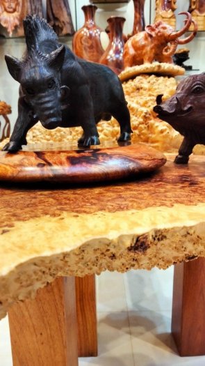 Cặp heo rừng trắc đen trang trí đẹp