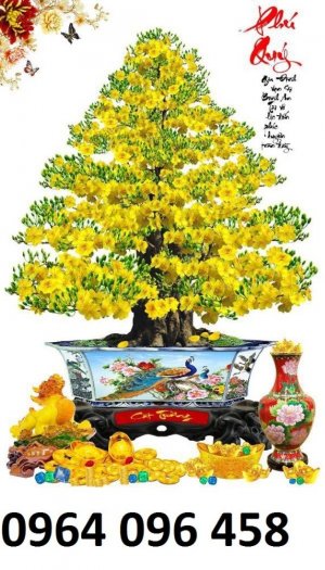 Tranh gạch hoa mai 3d - SCVV54