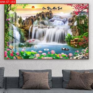 Tranh gạch 3d phong cảnh phòng khách - CVBB64