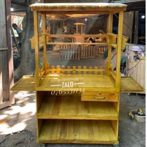 Xe Gỗ Bán Nước Ép Hoa Quả, Sinh Tố Trái Cây