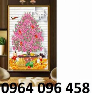 Tranh gạch 3d hoa đào - VNB84