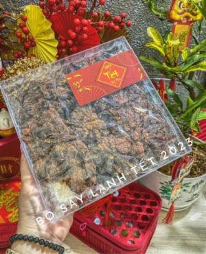 Hộp 500gr Khô bò dẻo sấy lạnh siêu cay nhà làm