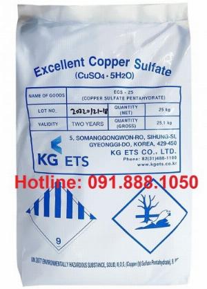 Bán CuSO4.5H2O – Copper Sulfate Pentahydrate (Korea), 25kg/bao