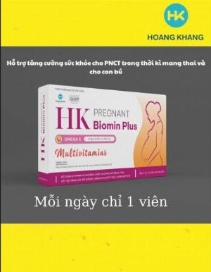 HK Pregnant Biomin Plus hỗ trợ tăng cường sức khỏe cho phụ nữ trong thời kỳ mang thai và cho con bú.