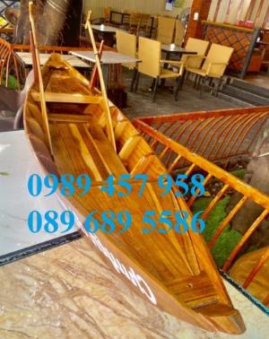 Mẫu thuyền gỗ trang trí hoa, bán thuyền gỗ trưng bày