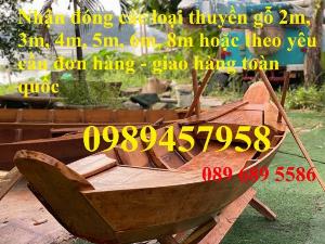 Sản xuất Thuyền gỗ ba lá, Thuyền gỗ trang trí 3m, Xuồng gỗ 3m, 4m