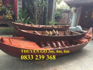 Mẫu thuyền gỗ trưng hoa tết 2023, xuồng trưng bày 3m