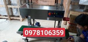 Máy hàn miệng túi liên tục cho bao nặng 1-15kg, máy hàn miệng túi PE liên tục